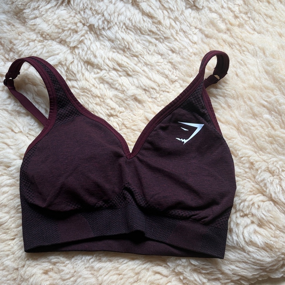 Gymshark Women's Burgundy Sports Bra